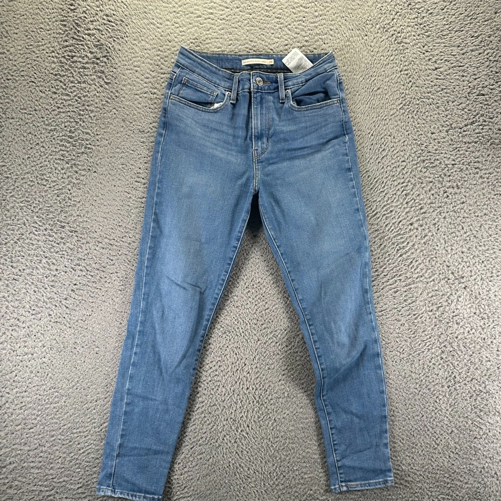 Levi's 721 Jeans Women's 28x25 Blue Cotton Denim Skinny Ankle Workwear Stretch